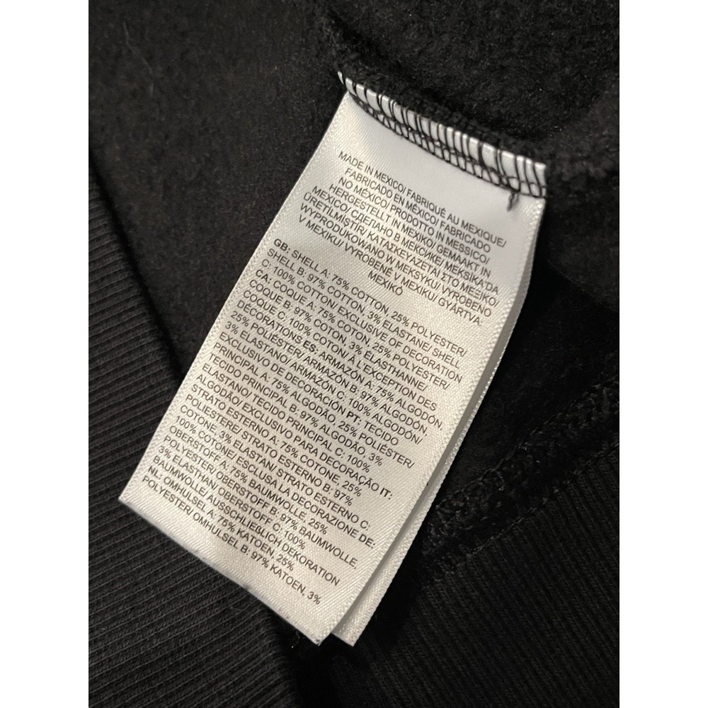 The North Face Hoodie Women's Medium Black Blue Graphic Pullover Sweatshirt - Picture 6 of 9